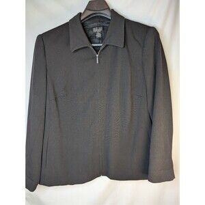 Rafaella Women's Black Jacket Lightweight Full Zip Pockets USA Sz 20W